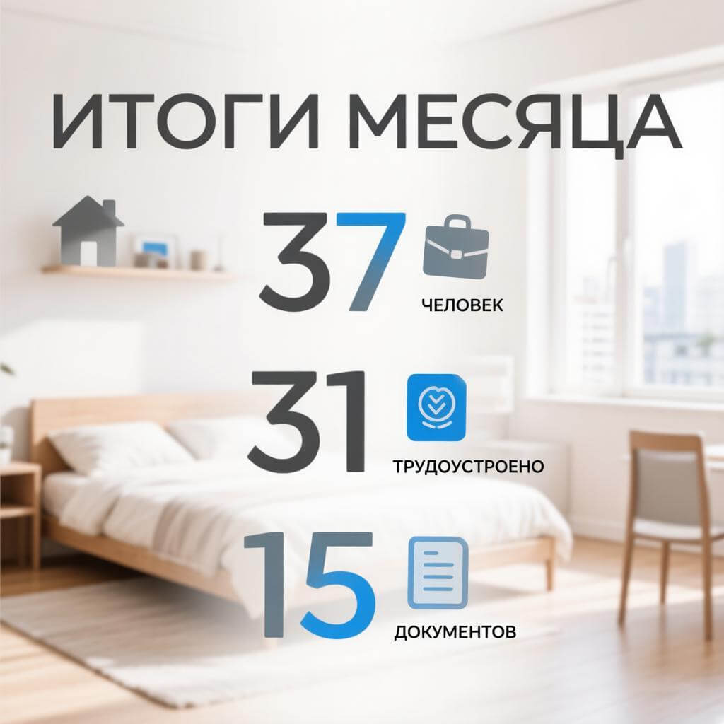 Итоги месяца: 37 человек получили шанс на новую жизнь. Сухие цифры и живые истории