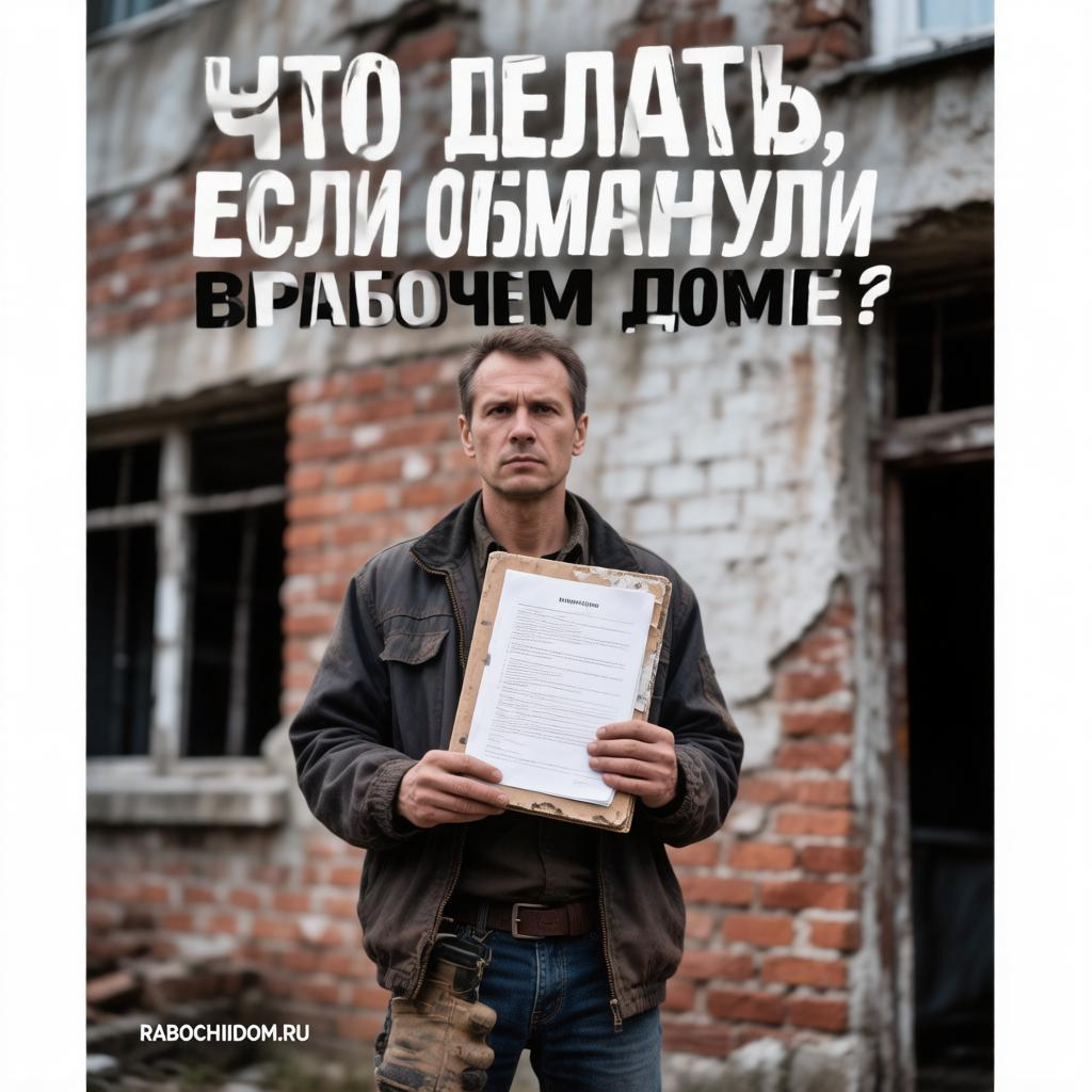 Что делать, если обманули в рабочем доме: инструкция по защите прав (2026)