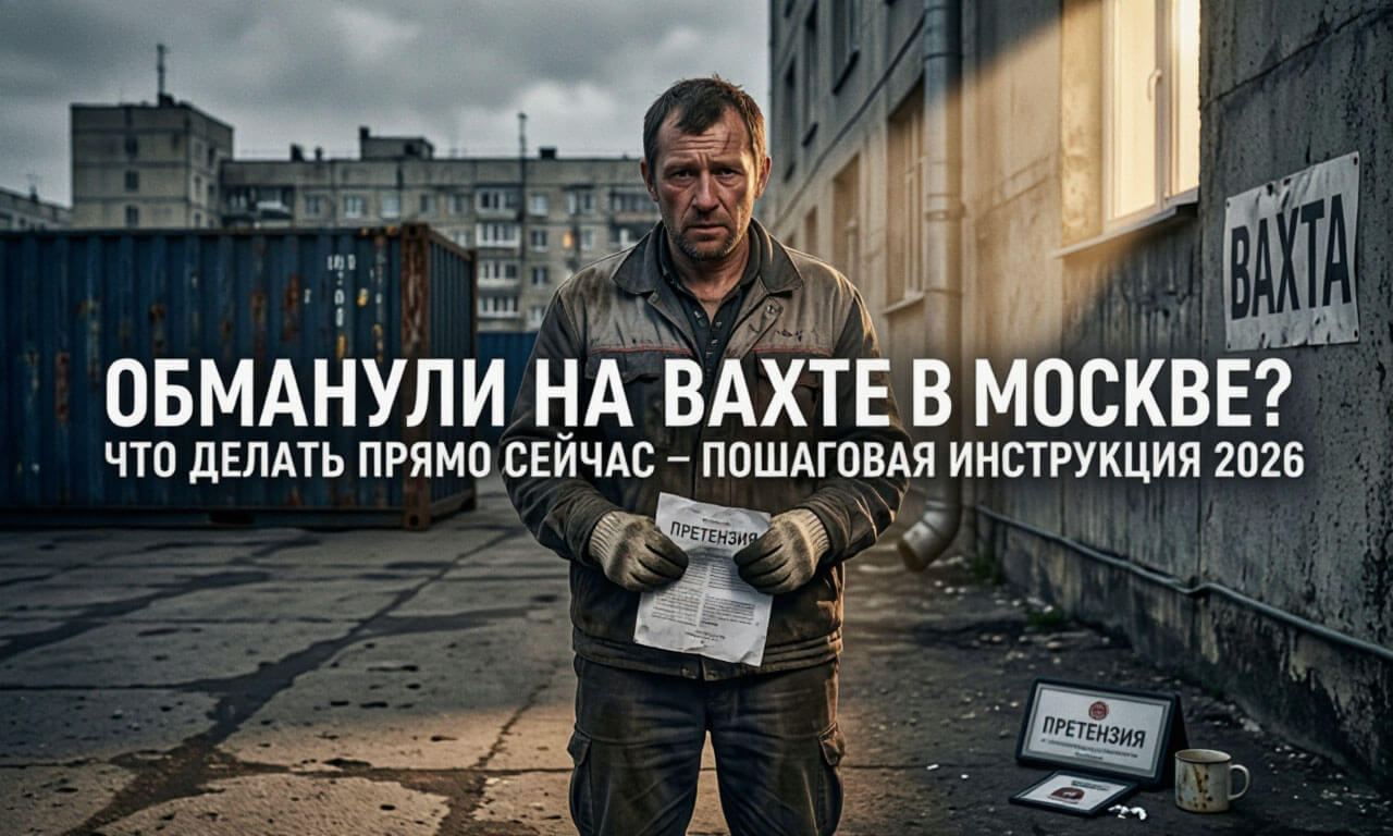 Обманули на вахте в Москве: что делать прямо сейчас — пошаговая инструкция 2026